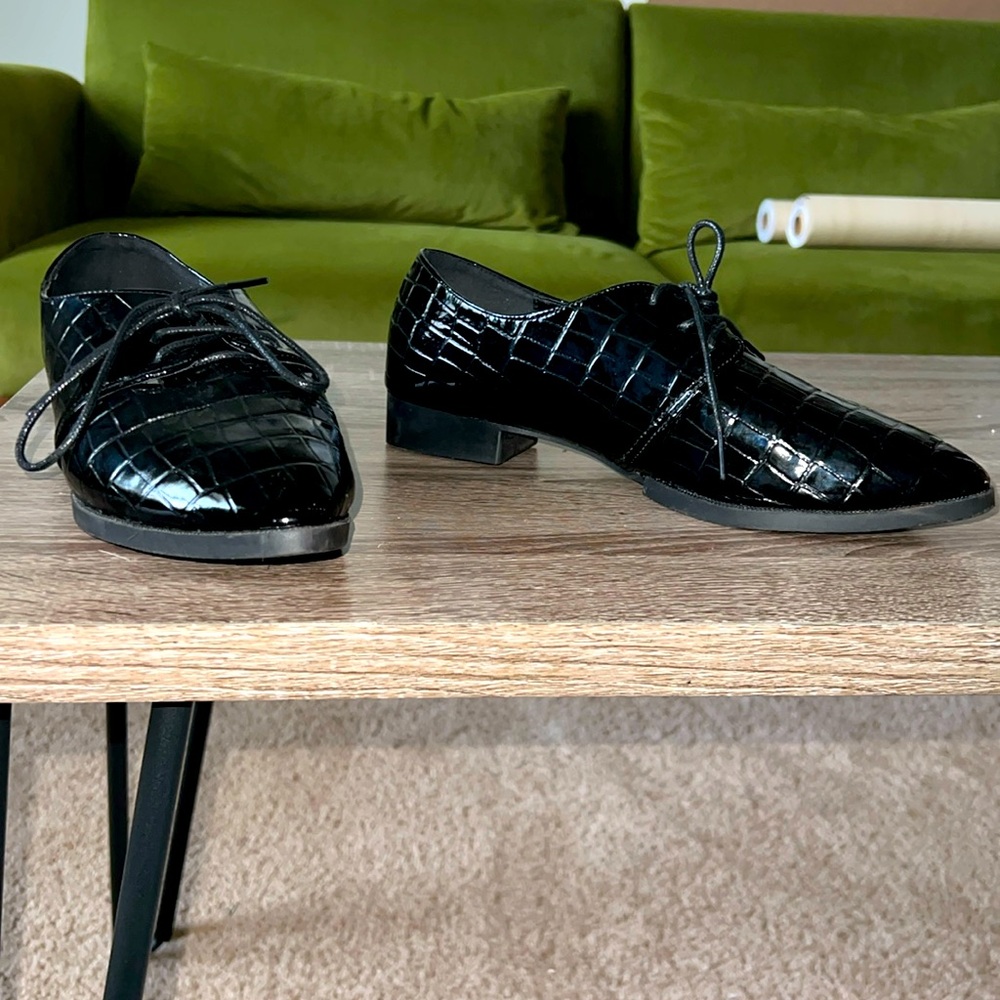 Black loafers